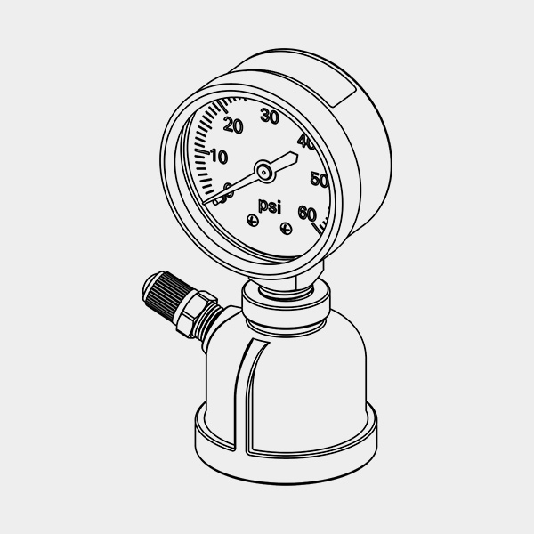 Bell Body Test Gauge for Gas Line